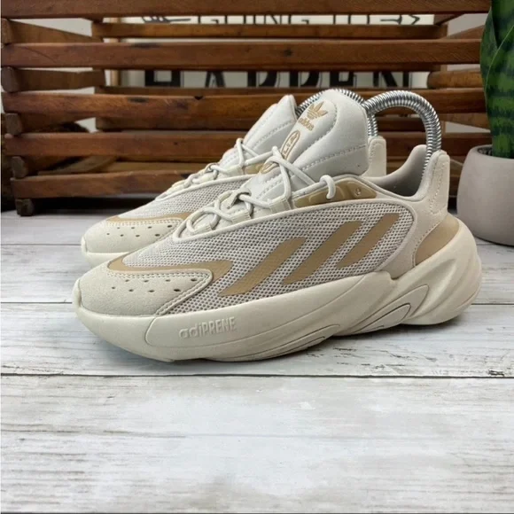 adidas gazelle silver green womens Big Kids adidas Ozelia Shoes Ecru Tint GV8992